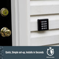 SABRE Fake Security Keypad with Green Light Up, Low Light Sensor, Red LED Flash, Weatherproof, Realistic Design - Black