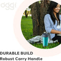 Oggi Commuter Travel Mug 14Oz - Insulated Coffee Mug, Thermal Stainless Steel with Easy Grip Tumbler Handle - Peacock