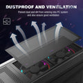 Moko 400X300Mm DIY PC Case Dust Mesh Filter, [2 Pack] PVC Dustproof Magnetic Dust Filter Cover, PC Mesh Grill with Magnetic Frame Strip Computer