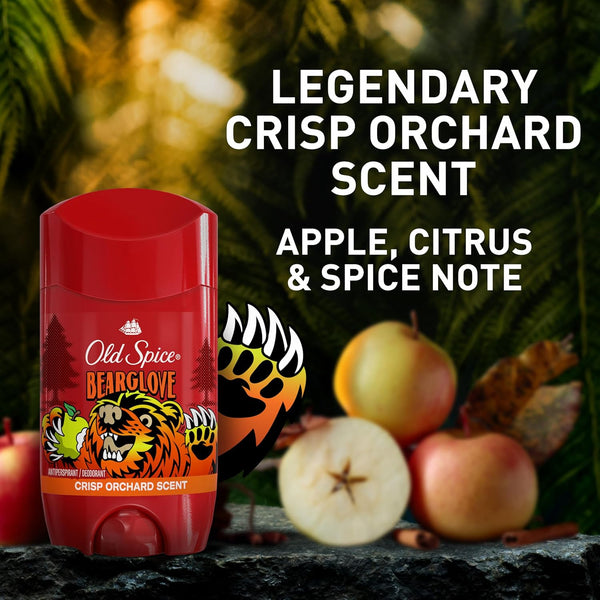 Old Spice Aluminum Free Deodorant for Men, 24/7 Odor Protection, 24/7 Freshness & Lasting Scent, Goes on Clear, Bearglove with Crisp Orchard
