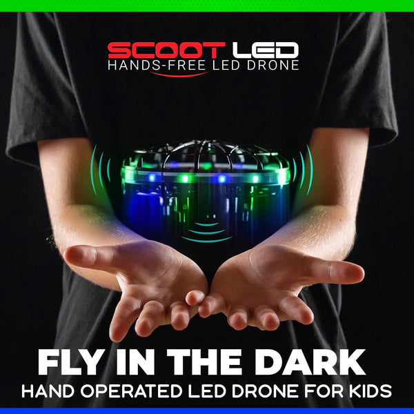 Force1 Scoot LED Hand Operated Drone for Kids or Adults - Hands Free Motion Sensor Mini Drones, Easy Indoor Flying Orb Ball Small UFO Toy for Boys