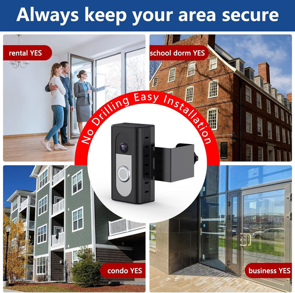 KIMILAR Anti-Theft Video Doorbell Mount Compatible with Ring/Blink Wireless Video Doorbell, Adjustable Mounting Bracket Accessories for Houses,