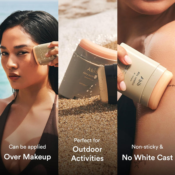 Abib Airy Sunstick Protection Bar Broad Spectrum SPF50+ 0.81 Oz / 23 G (Semi- Matte) | Korean Suncreen Stick Suncare Sunblock, No Whitecast,