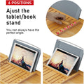 Foldable Bamboo Bathtub Caddy Tray Expandable for Luxury Bath, Bath Accessories & Table with Wine Glass Holder, Book Stand Bathroom Organizer with