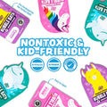 Tub Works® Magical Kids Bubble Bath, Variety 12 Pack | Creates Colorful Water & Tons of Foam Bath Bubbles | Nontoxic | Character-Themed Bubble