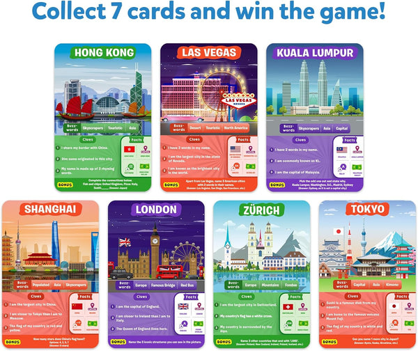 Skillmatics Guess in 10 Cities around the World, Educational Travel Toys for Boys, Girls, and Kids Who Love Card Games, Board Games, Geography and