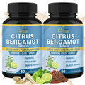 Organic Cadane 2 Packs Citrus Bergamot Extract Capsules with Berberine, Olive, Guggul, Garlic, Pine Bark, Black Pepper | 4 Months Supply