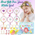 Mermaid Bath Bombs for Kids Girls with Surprise Inside, 20 Pcs Fun Princess Fizzy Bath Bomb with Jewelry Toys, Mothers Day Gifts for Daughter Wife