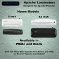 Apache Laminating Pouches 5 Mil, for 8.5 X 11 Inch Letter Size Paper 9 X 11.5 Inch Sheets, 100 Pack