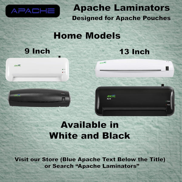 Apache Laminating Pouches 5 Mil, for 8.5 X 11 Inch Letter Size Paper 9 X 11.5 Inch Sheets, 100 Pack