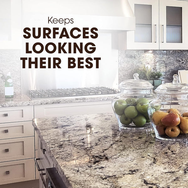 Pledge Expert Care Kitchen Surface Routine Bundle, Includes 9.7Oz Stainless Steel Cleaner Lemon Scent +9.7Oz Granite and Stone Countertop Polish
