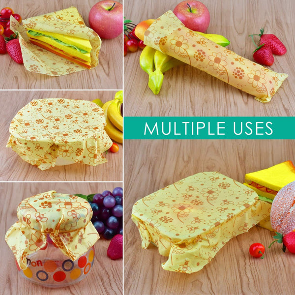 ERKOON Beeswax Food Wraps 1 Meter Roll 13 X 39 Inch Reusable Beeswax Wraps Eco-Friendly Sustainable Food Storage Wraps for Sandwich, Cheese,