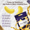 DERMORA Golden Glow under Eye Patches (20 Pairs Eye Gels) - Rejuvenating Treatment for Dark Circles, Puffy Eyes, Refreshing, Revitalizing, Travel,
