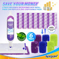 KEEPOW Power Mop Refill Pads for Swiffer, Power Mop Pads for Swiffer Power Mop Wood Floor Cleaning, Microfiber Power Mop Reusable Pads for
