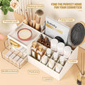 Subsky Makeup Organizer with Drawers, Easy Storage for Beauty Products Brushes, Multifunction Plastic Desk Organizer, Cosmetics Organizer for