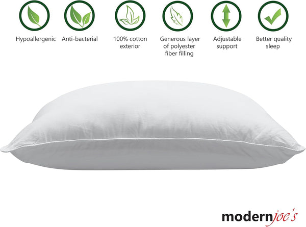 MODERNJOE'S Luxurious Queen Size Water Pillow (20X28), Adjustable Waterbase Pillow (Fiber Fill)