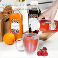 Liter Glass Milk Bottles W Scale, 100% Airtight Heavy Duty Screw Lid - 4 Pack 32 Oz Drinking Jars W Lids - Glass Bottles for Milk, Honey, Jam -