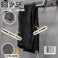 Extra Rough Exfoliating Washcloth-Extreme Body & Back Scrubber for Shower, Extra Long, Hygienic Rough Exfoliator, Men & Women, 2 Count Pack, Black