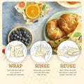 Bee'S Wrap Beeswax Wraps for Food - Fresh Fruit 3 Pack (S, M, L) Made in USA Reusable & Organic Food Wraps, Sandwich Wrap & Bowl Covers -