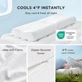 Bedsure Cervical Neck Pillow for Sleeping, Odorless Memory Foam with Cool-Touch Ice Pillowcases, Ergonomic Contour Pain Relief, Dorm Neck Support