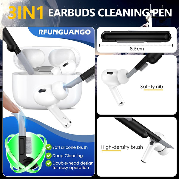 RFUNGUANGO for Airpods Pro 2Nd Generation Protective Case, 2024 New Space-Themed Protective Case. Compatible with Airpods Pro 1/2 And, Works with