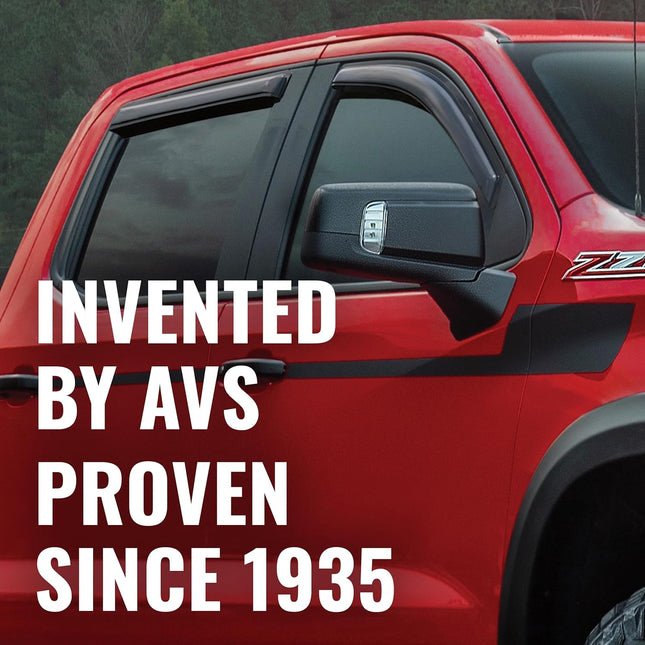 Auto Ventshade [AVS] outside Mount Rain Guards for 2010 - 2017 GMC Terrain | Window Vent Visors, 4 Pcs. - Smoke | 94167
