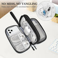FYY Travel Cable Organizer Pouch Electronic Accessories Carry Case Portable Waterproof Double Layers All-In-One Storage Bag for Cord, Charger,