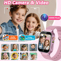 Smart Watch for Kids Girl Gift Ages 3-12, 2 Screen Protector, 26 Puzzle Games, HD Camera Video Music Player Touchscreen Pedometer, Educationtal