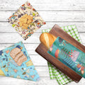 Reusable Beeswax Wrap - 9 Pack Beeswax Wraps for Food, Eco-Friendly Beeswax Food Wraps, Bread Sandwich Wrapper - Organic, Sustainable, Zero Waste,