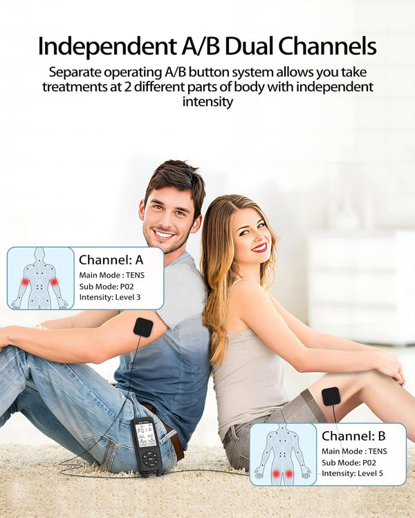 TENS Unit Muscle Stimulator for Pain Relief Therapy, 22 Modes EMS TENS Machine, Electronic Muscle Relaxer for Shoulder Pain Relief, Back Pain,