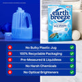 Earth Breeze Laundry Detergent Sheets Fragrance-Free - 60 Loads Eco Liquidless Soap - Travel-Friendly for Hot & Cold Cycles, Tackles Tough Stains