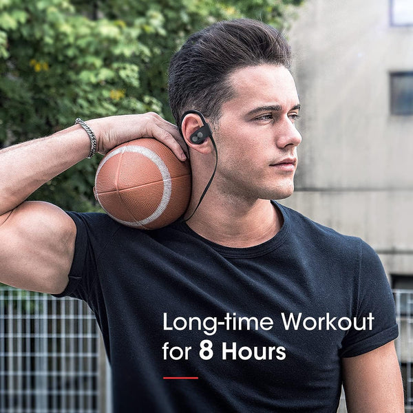 Redzoo Bluetooth Headphones V5.0,Running Headphones W/16 Hrs Playtime, Bass+ HD Stereo Wireless Sports Earphones W/Ipx7 Waterproof Earbuds in Ear