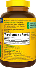 Nature Made Vitamin D3 1000 IU (25 Mcg), Dietary Supplement for Bone, Teeth, Muscle and Immune Health Support, 300 Softgels, 300 Day Supply