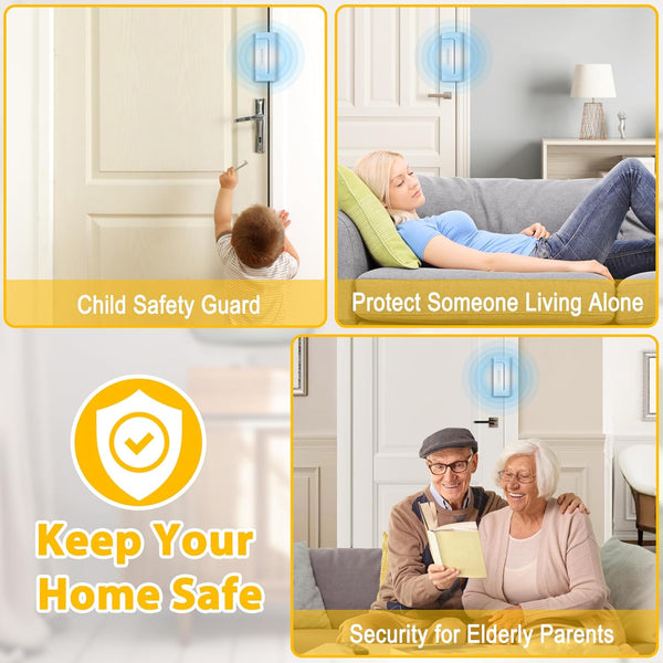 Home Security Door Lock, Upgraded Metal Door Reinforcement Lock, 3" Withstands 800 Lbs of Impact for Inward Swing Doors, Defender Security Door