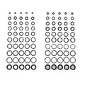 Tool Daily Pressure Washer O Rings Kit for Pump, Hose, Gun, Wand, Coupler, Adapter, Nozzle, 18 Sizes, 100 Pieces