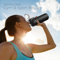 SIPX™ Triple-Insulated Stainless Steel Water Bottle - 18Oz. with Straw Lid, Bpa-Free Reusable Insulated Water Bottle Keeps Cold for 12 Hours,