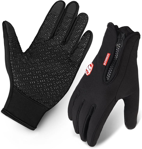 Winter Gloves Touch Screen Warm Gloves Cold Weather Windproof Cycling Driving Riding Bike Telefingers Thermal Gloves Non-Slip Silicone Gel