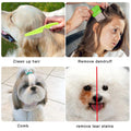 Lamoutor 7Pcs Pet Flea Comb Fine Tooth Comb and Pet Stainless Steel Combs for Dogs Cats Pet
