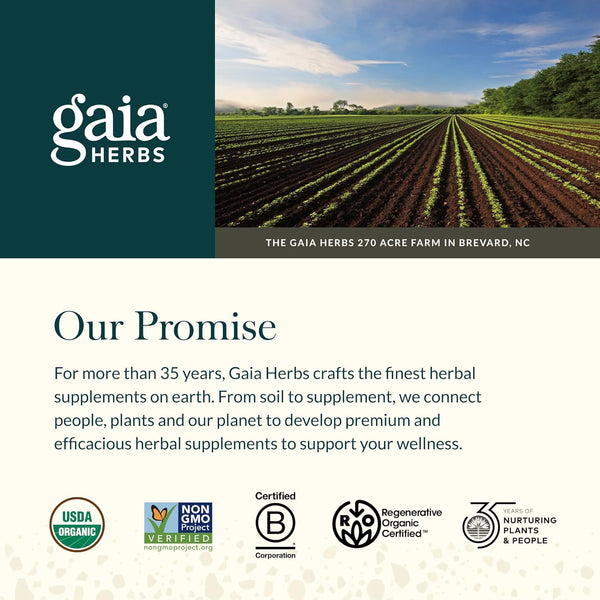 Gaia Herbs Sleep Gummies - Sleep Support*- Ashwagandha, Reishi Mushroom & Passionflower - USDA Certified Organic, Non-GMO Project Verified, Gluten
