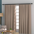 Goowin Double Curtain Rod Holder, 2Pcs Brackets Hooks for Living Room, Bedroom Drapery Rods (White)