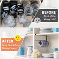 Tumbler Lid Organizer, Horizontal Tumbler Lid Storage Hook up to 10 Lids, Space Saving Cup Lid Holders under Cabinet Tumbler Lid Hook for Kitchen