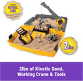 Kinetic Sand, Construction Site Folding Sandbox with 2Lbs Play Sand & Toy Truck, Sensory Toys for Kids Ages 3 and Up