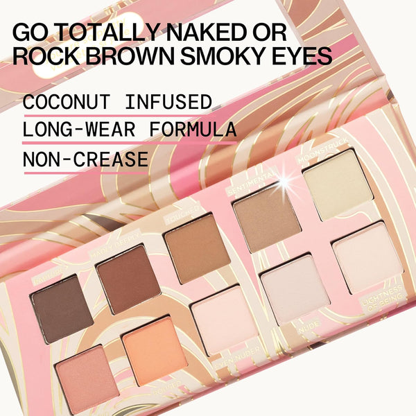 Pacifica Pink Nudes Mineral Eyeshadow Palette, 10 Neutral Shades, for Natural or Smoky Eye Look, Naked Eye Makeup, Longwearing & Blendable, Vegan,