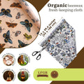 Moukeren 3 Rolls Beeswax Wraps for Food Assorted Organic Cotton Reusable Beeswax Food Wrap Sustainable Wax Paper Wrappers Plastic Silicone Free