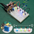 Basic Starter Kit for Arduino Project,Breadboard, Power Supply, Jumper Wires, Resistors, LED, Electronic Fun Kit Compatible with Arduino R3