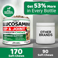 YUMA'S Glucosamine for Dogs - Hip and Joint Supplement for Dogs - 170 Ct - Glucosamine Chondroitin Chews - Joint Pain Relief Supplement with MSM -
