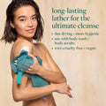 Ecotools Exfoliating Bath Net, Inspired by African Bath Net Sponge, Exfoliates & Cleanses Whole Body, Flexible & Reusable, Eco-Friendly Body
