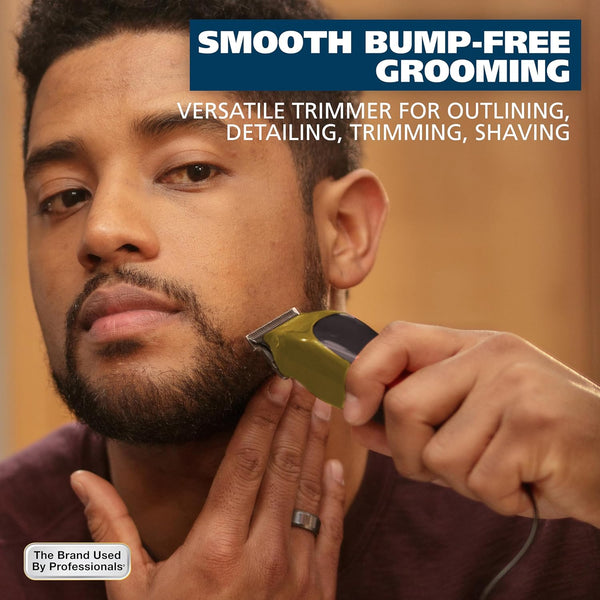 Wahl T-Pro Corded Compact Men'S Beard Trimmer with Diamond Finished T Blade for Bump Free Precision Outlining, Detailing, and Trimming - Model