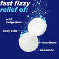 Alka-Seltzer Effervescent Tablets Original Flavor, Fast Multi-Symptom Relief from Headache and Body Ache, Dissolvable Effervescent Fizzy Tablets,