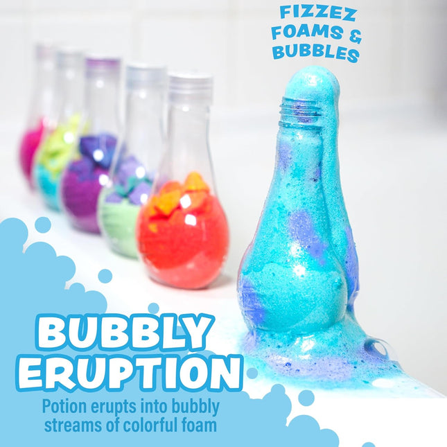 Tub Works® Kids Bath Bomb Potion™ Bath Toy, Variety 6 Pack | Nontoxic | Fizzes, Foams & Bubbles with an Eruption of Colo